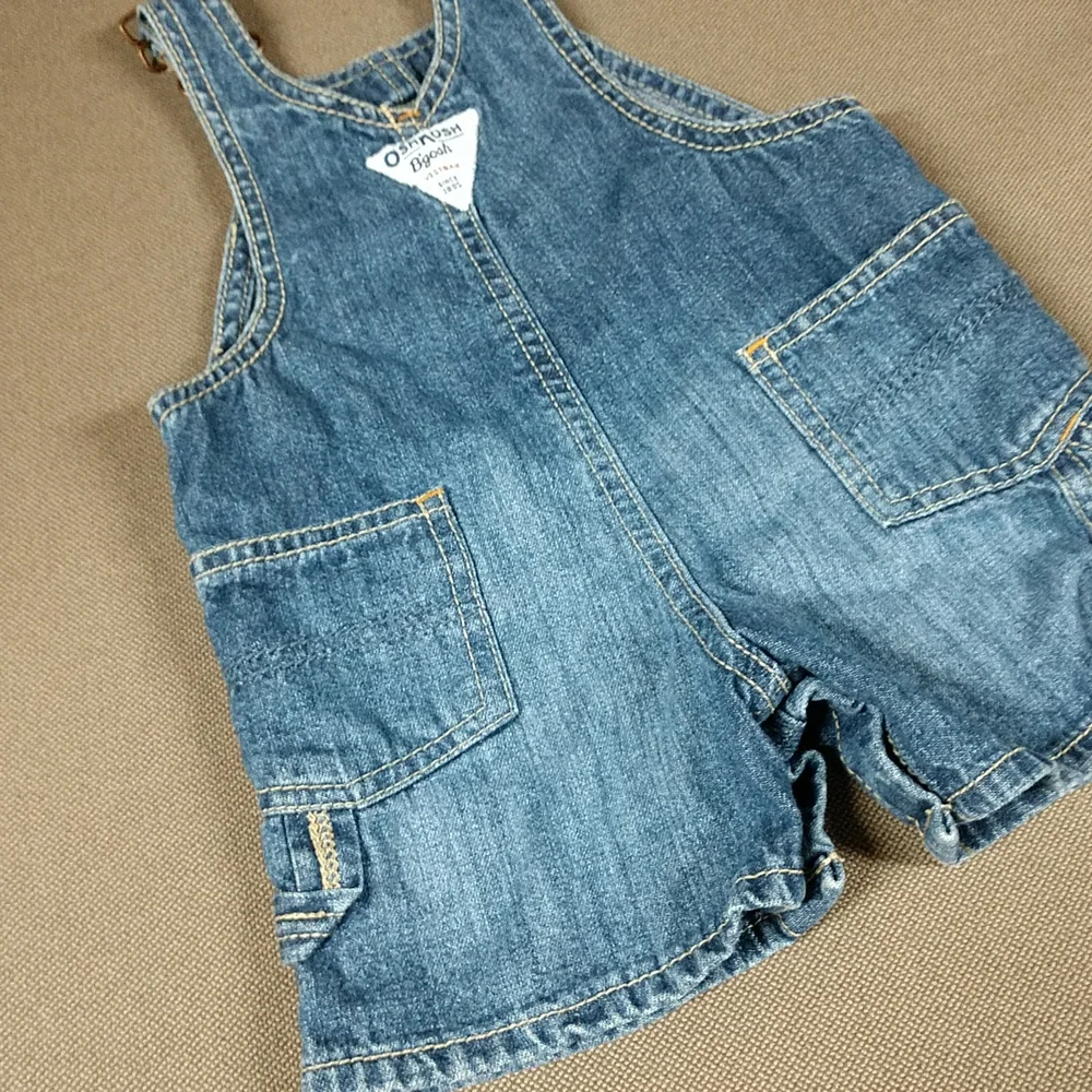 Oshkosh jean bibs 6m